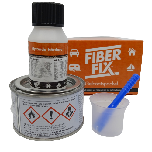 Fiberfix Gelcoat 2-komponentne paranduskomplekt veeliinist ülespoole valge 100g