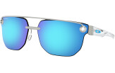 Päikeseprillid OAKLEY Chrystl Satin Chrome Prizm Sapphire Satin Chrome Sapphire