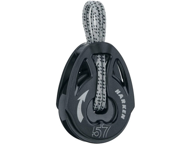 Stopper plokk Harken 2160 pehme seekliga max 10mm otsale 57mm WL 227kg BL 907kg must