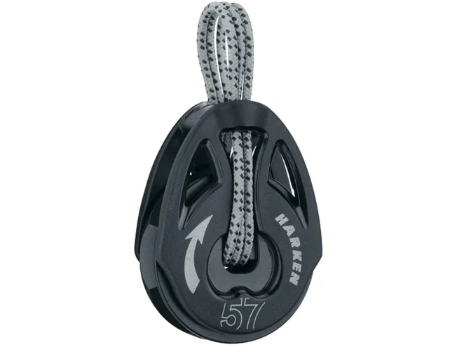 Stopper plokk Harken 2160 pehme seekliga max 10mm otsale 57mm WL 227kg BL 907kg must