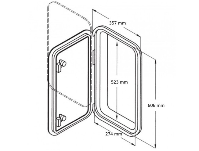 Luuk Can-SB Service Cover SP2447 357x606mm