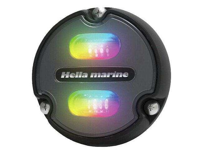 Veealune valgusti Hella Marine Apelo erivärviline valgus, must korpus, klaas värviline valgus, must korpus, -klaas