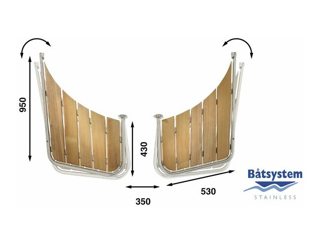 Ahtriplatvorm Batsystem 2-osaline 6-8.5m paadile 2-osaline 6-8.5m