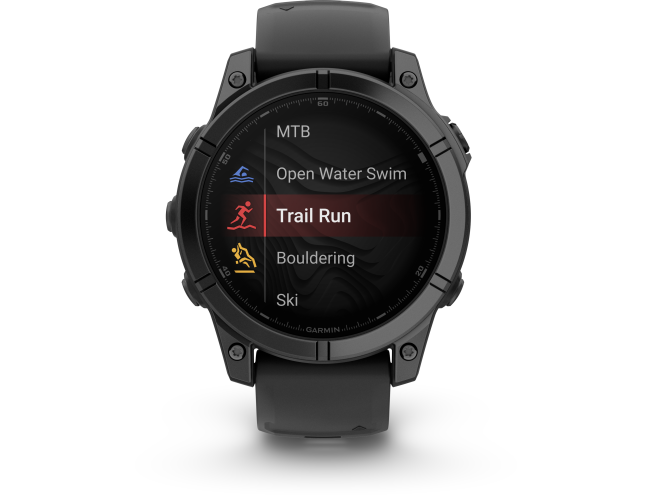 Spordikell Garmin fenix E 47mm AMOLED Slate Gray Steel Black Band