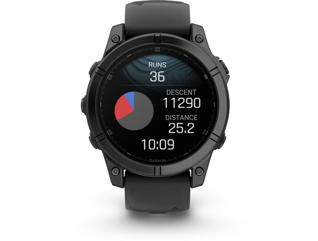 Spordikell Garmin fenix E 47mm AMOLED Slate Gray Steel Black Band
