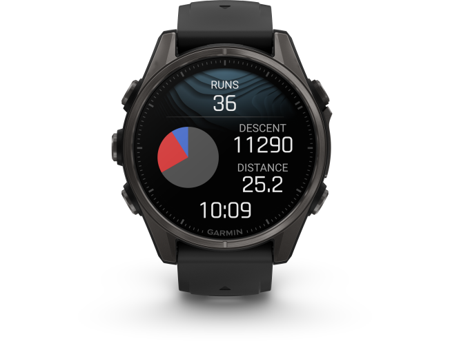 Spordikell Garmin fenix 8 43mm AMOLED Sapphire Carbon Gray DLC Ti with Black Band