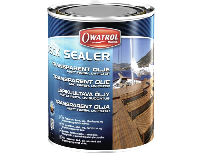 OWATROL DECK SEALER värvitu puuimmutus õli UV- kaitsega 2,5 L