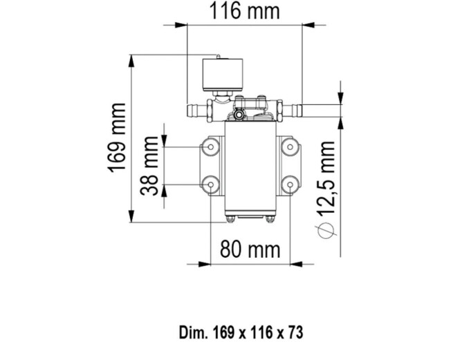 Veepump Marco UP2/E 12/24V 10l/min