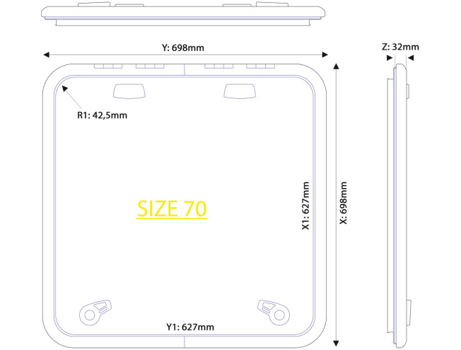 LEWMAR tekiluuk MEDIUM profiil suurus 70 698x698