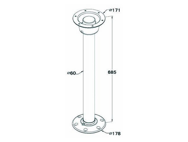 Lauajalg Marinvent MI-BSF70 eemaldatav 685mm