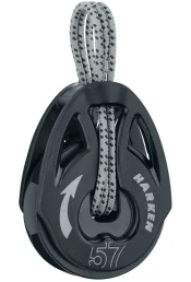 Stopper plokk Harken 2160 pehme seekliga max 10mm otsale 57mm WL 227kg BL 907kg must